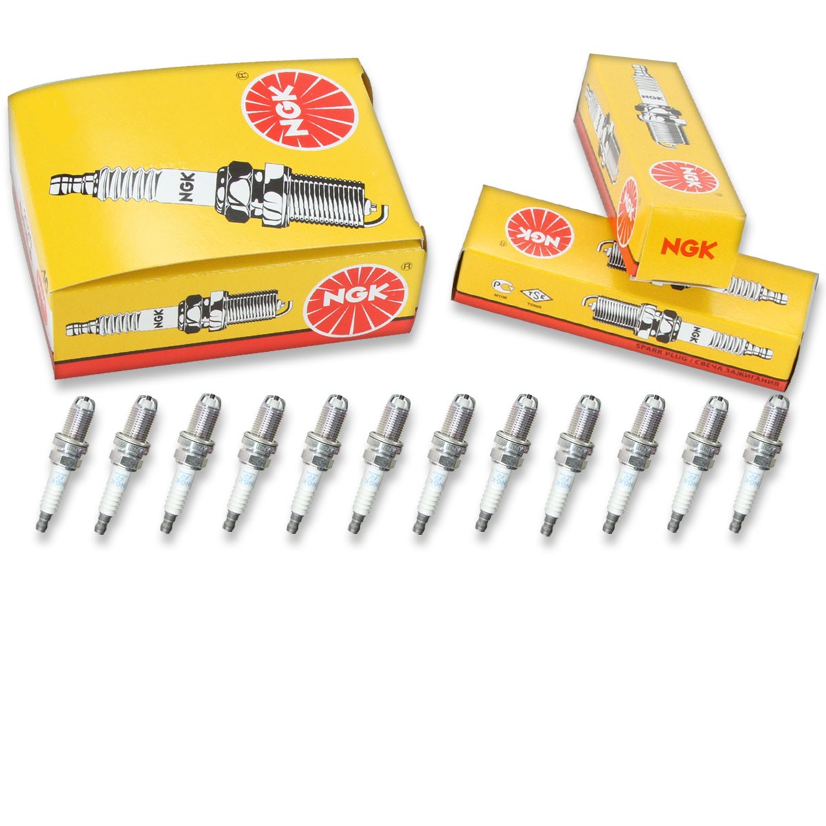 12 pcs NGK Standard Spark Plugs for 1993-1997 Porsche 911 3.6L H6 - Engine iq