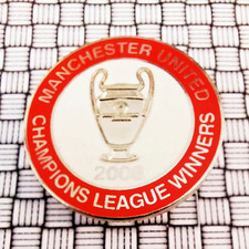 Old School United Crest Football Club & Manchester is Red Brooch & Pin Badges