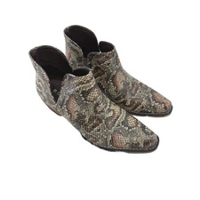 Roper Women's Snakeskin Western Ankle Boots Cutout Square Toe Sz 10 Boot Barn