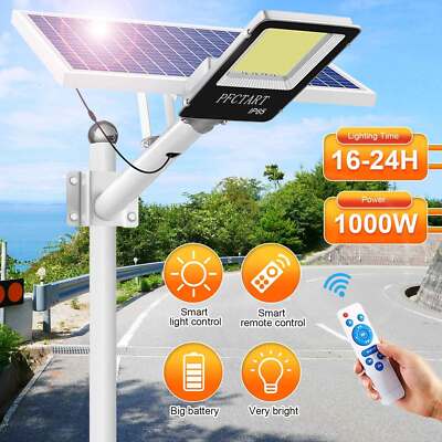 1000W LED Solar Street Lights Outdoor Dusk to Dawn Road Lamp For Parking lot