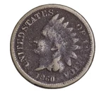 1860 COPPER NICKEL FULL DATE Indian Head Cent Penny CULL / AG / HOLE FILLER