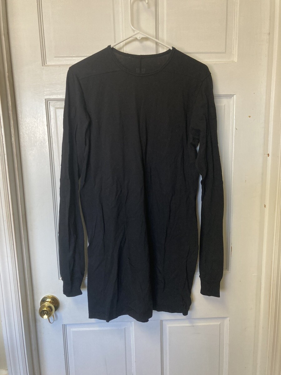 Rick Owens DRKSHDW Black Long Sleeve T Shirt Men's Small 100