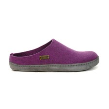 Haflinger Unisex Emils Slide Mulberry Slippers 211001.MULBERRY