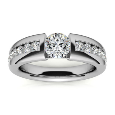 Round Diamond Band Men Lab Created IGI 1.90 Carat 6.5 Platinum 950 E F VVS2