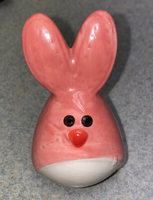 Rite Aid Easter Bunny Pink with Red Nose Salt Shaker SHELFPULL Replacement