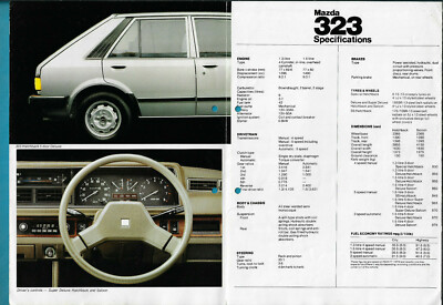 Miiiiiページ MAZDA 323 SEDAN 6 PAGE FOLD OUT SALES BROCHURE 1979 | eBay