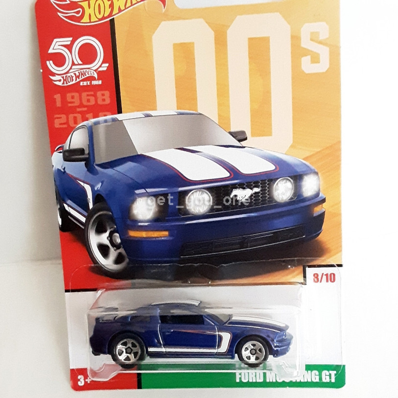 NEW Hot Wheels FORD MUSTANG GT Blue 00s 50th Anniversary Car