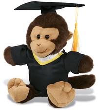 PLUSH GRADUATION - SUPER-SOFT PLUSH - MONKEY 9"