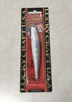 Lucky Craft Pointer 112 MR Bass Jerkbait 4-3/8  WHITE FLASH Suspending 1/2oz NEW