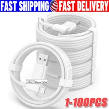 1-100PACK USB Data Fast Charger Cable Cord For A pple i Phone67 8 X 11 12 13 lot