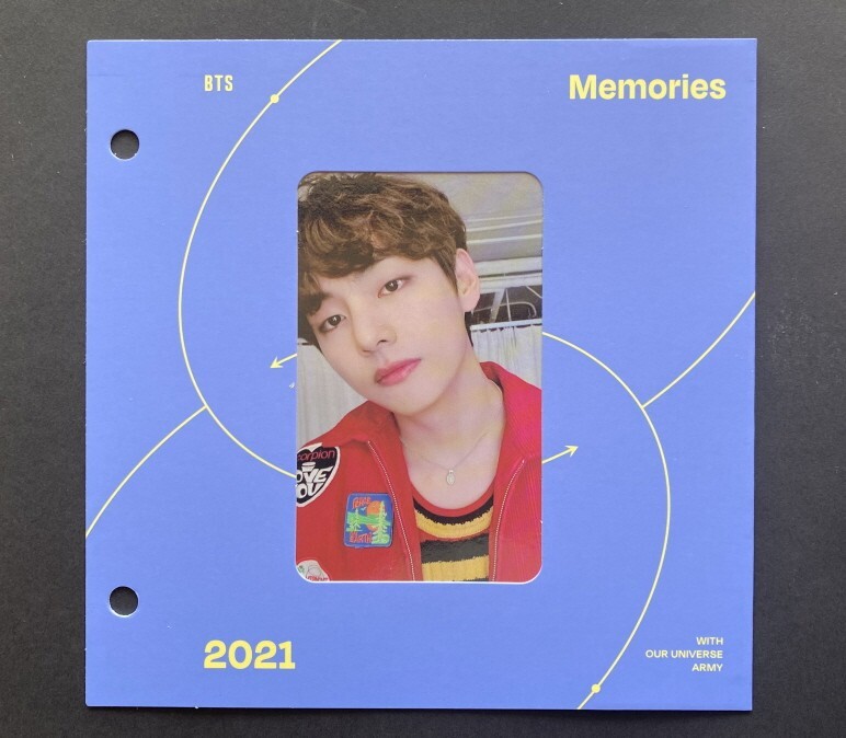 BTS-OFFICIAL MEMORIES OF 2021 BLU RAY PHOTO CARD V TAEHYUNG