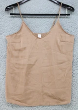 Stars Above Pajama Top Women's Small Brown Spaghetti Strap Soft Comfortable