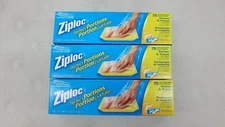 3 - 75 COUNT SEALED 225 TOTAL MEAT POULTRY ZIPLOC PERFECT PORTIONS FREEZER BAGS