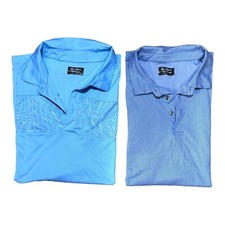 Ben Hogan Mens Performance Polo Shirts Lot of 2 2XL XXL Blue Short Sleeve Golf