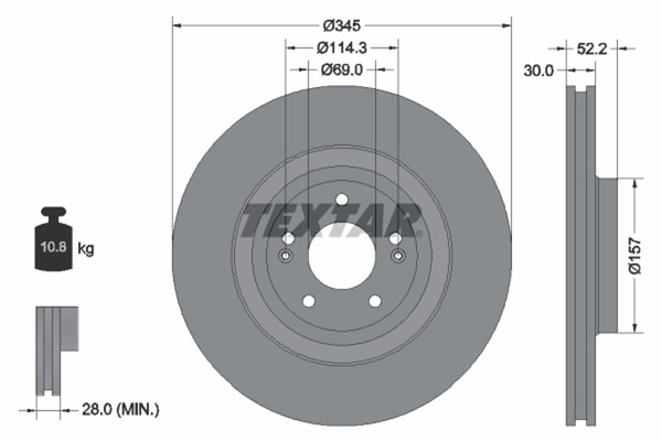 Bremsscheibe Hyundai P. I30 2.0N 17--image