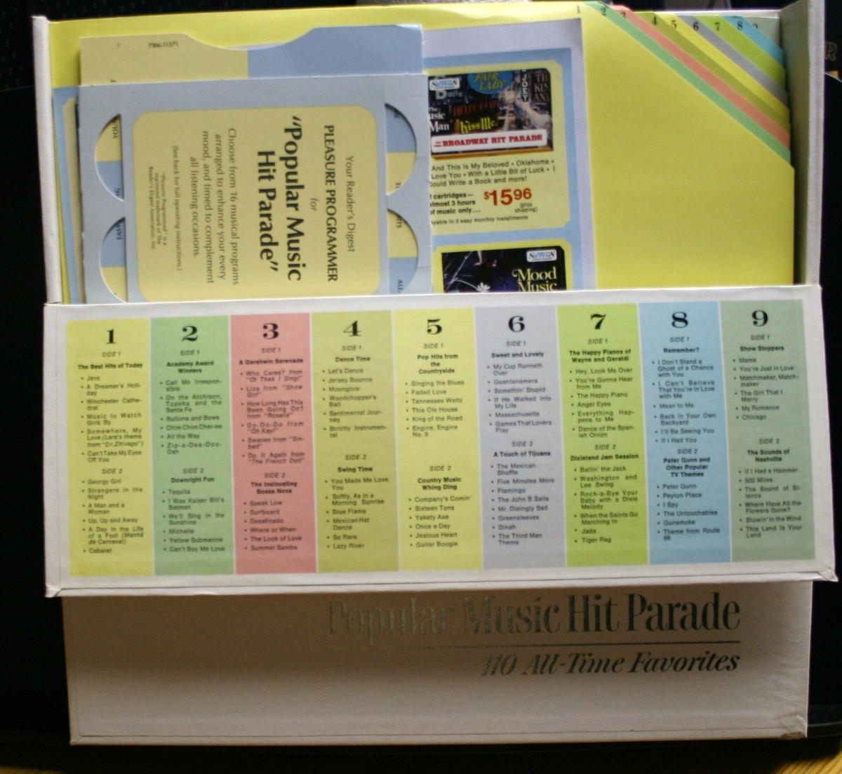 9 RECORD ALBUM BOX SET POPULAR MUSIC HIT PARADE 110 ALL TIME