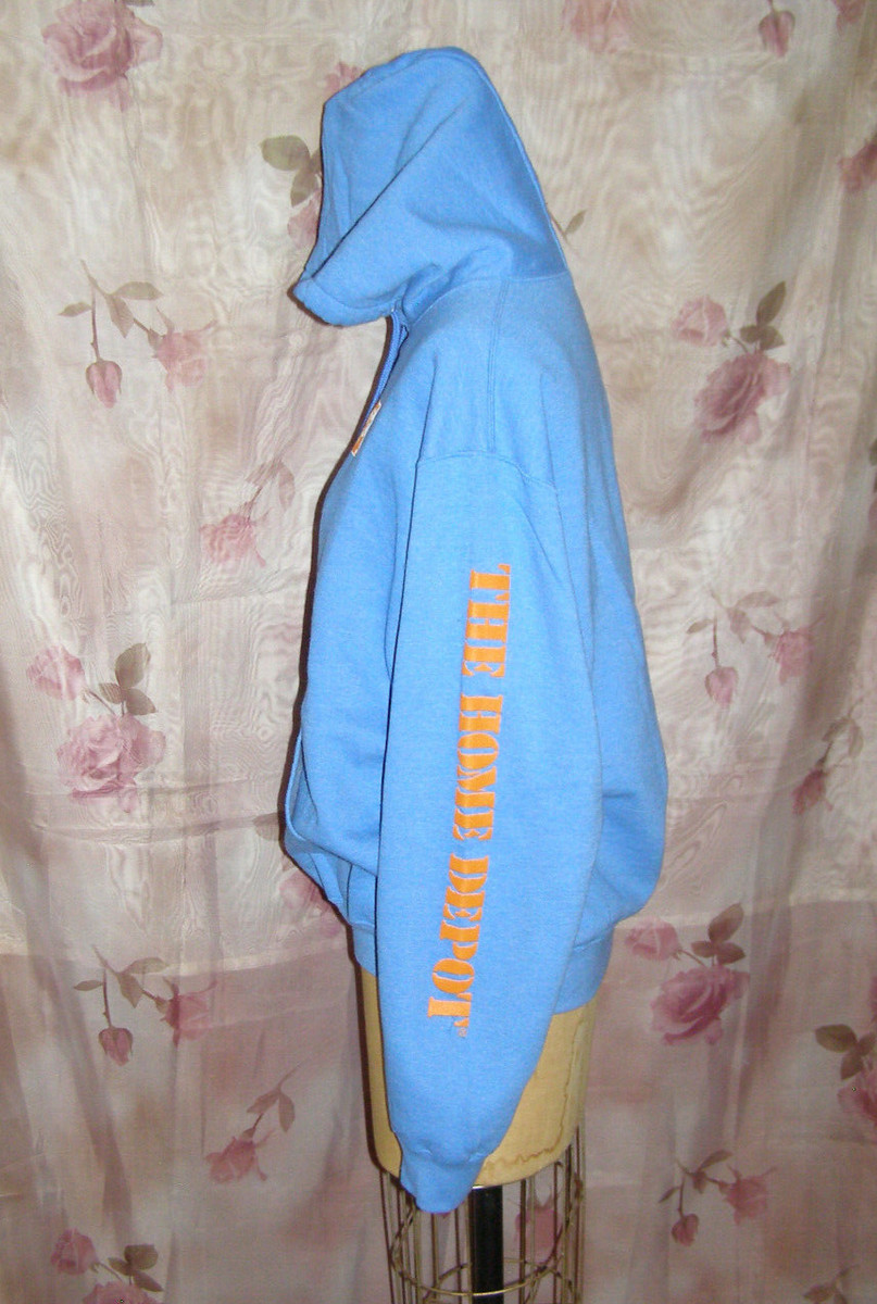 HOME DEPOT Size M 8-10 Women's blue hoodie UNISEX View 6