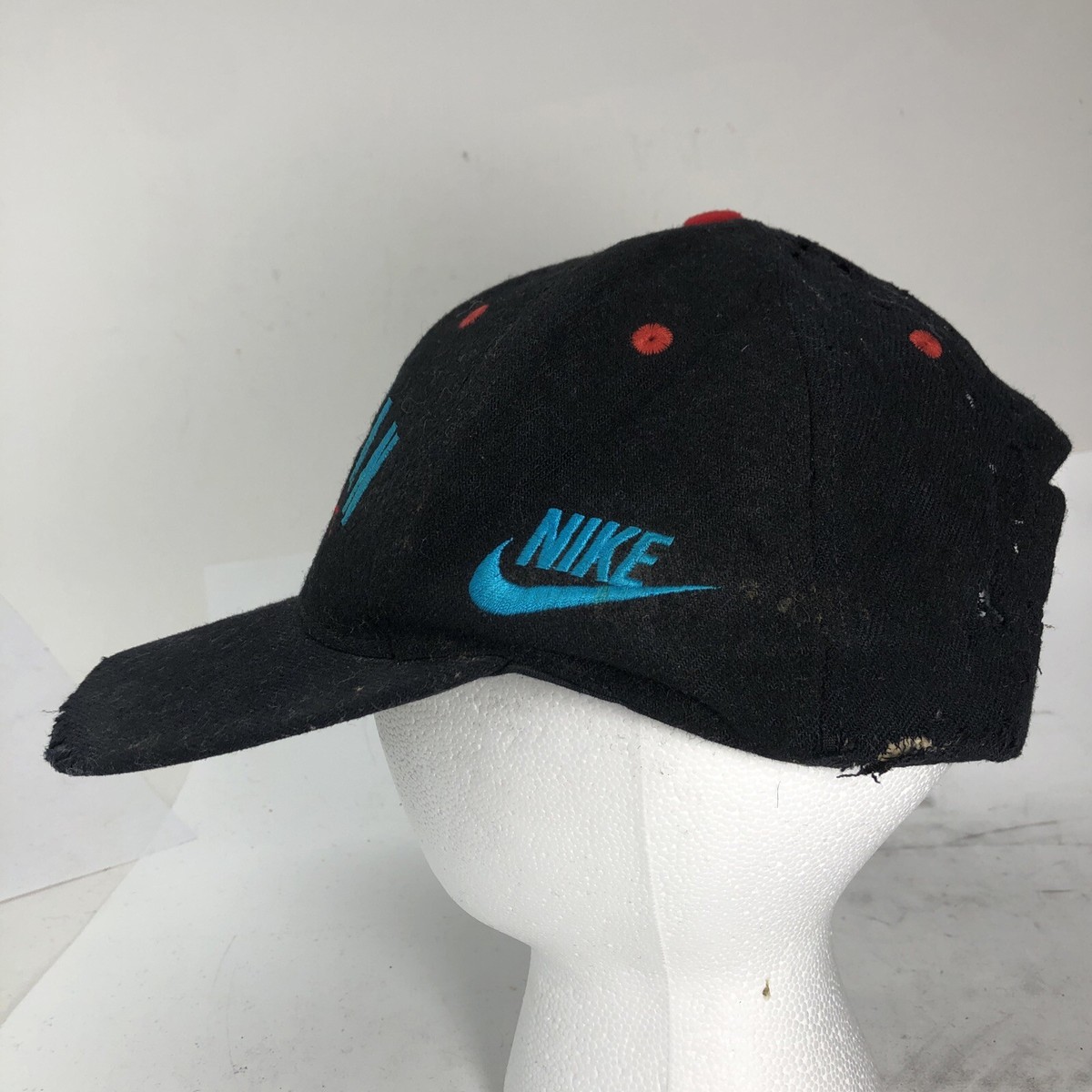 【90s NIKE AIR JORDAN】ウールキャップ　レザー　vintage 90s NIKE AIR JORDAN】ウールキャップ レザー vintage