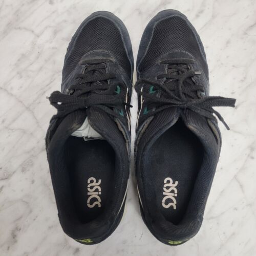 Men's Size 11 Asics Gel Lyte III (3) Black & Green Sneakers Shoes Suede - Picture 8 of 11