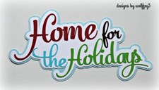 CRAFTECAFE XMAS TITLE Premade paper piecing scrapbook diecut piece page 3D album