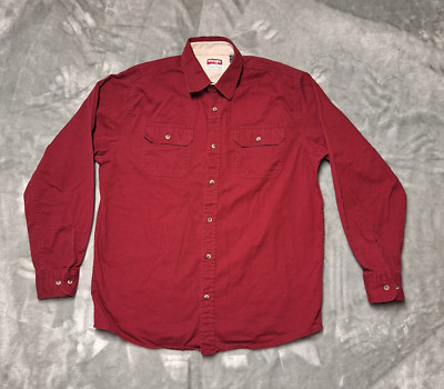 Wrangler Button-Down Men's Size Medium Long Sleeve Shirt Premium Quality