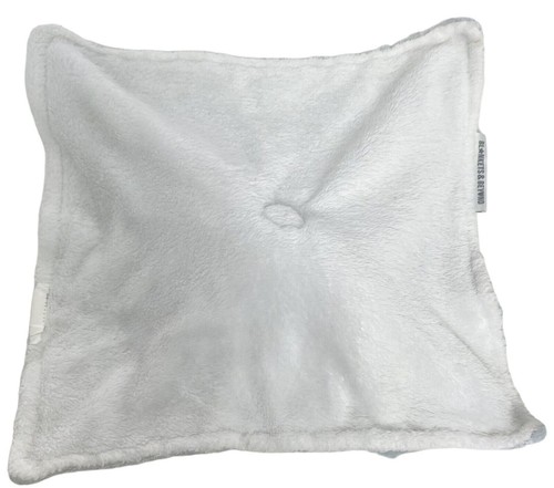 Lovey Blanket Bear Blue White Minky Dot Popcorn Security Blankets & Beyond Toy - Picture 8 of 11