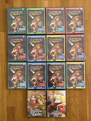 Superbook Explorer, Easter, Thanksgiving DVD Lot of 14 New Sealed CBN CHRISTIAN
