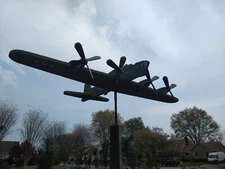 B-17 Wartime Whirligig Warbird  Weathervane Lawn Wind Ornamant Spinner Airplane