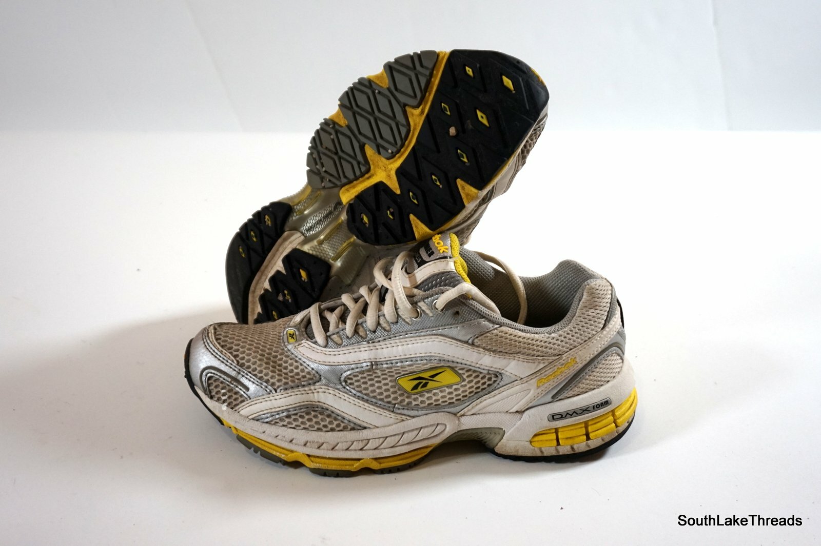 Women\u0026#039;s Reebok Premier Road Plus DMX Running Shoes Sz 8 1/2 White  Silver Yellow | eBay