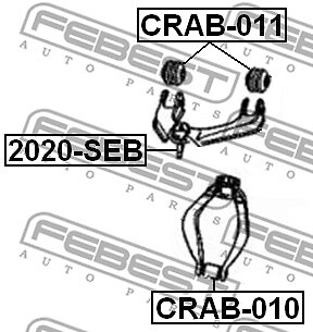 CRAB-011 FEBEST Control Arm-/Trailing Arm Bush for CHRYSLER,DODGE,PLYMOUTH