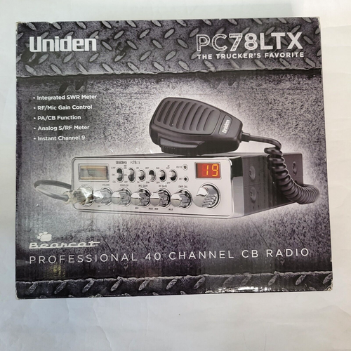 Uniden PC78LTX 40 Channel Trucker CB with SWR Meter, Hi Cut and PA