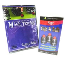 NIB Amazing Easy To Learn Magic Tricks Cups  Balls DVD  Magic Cups  Balls Set