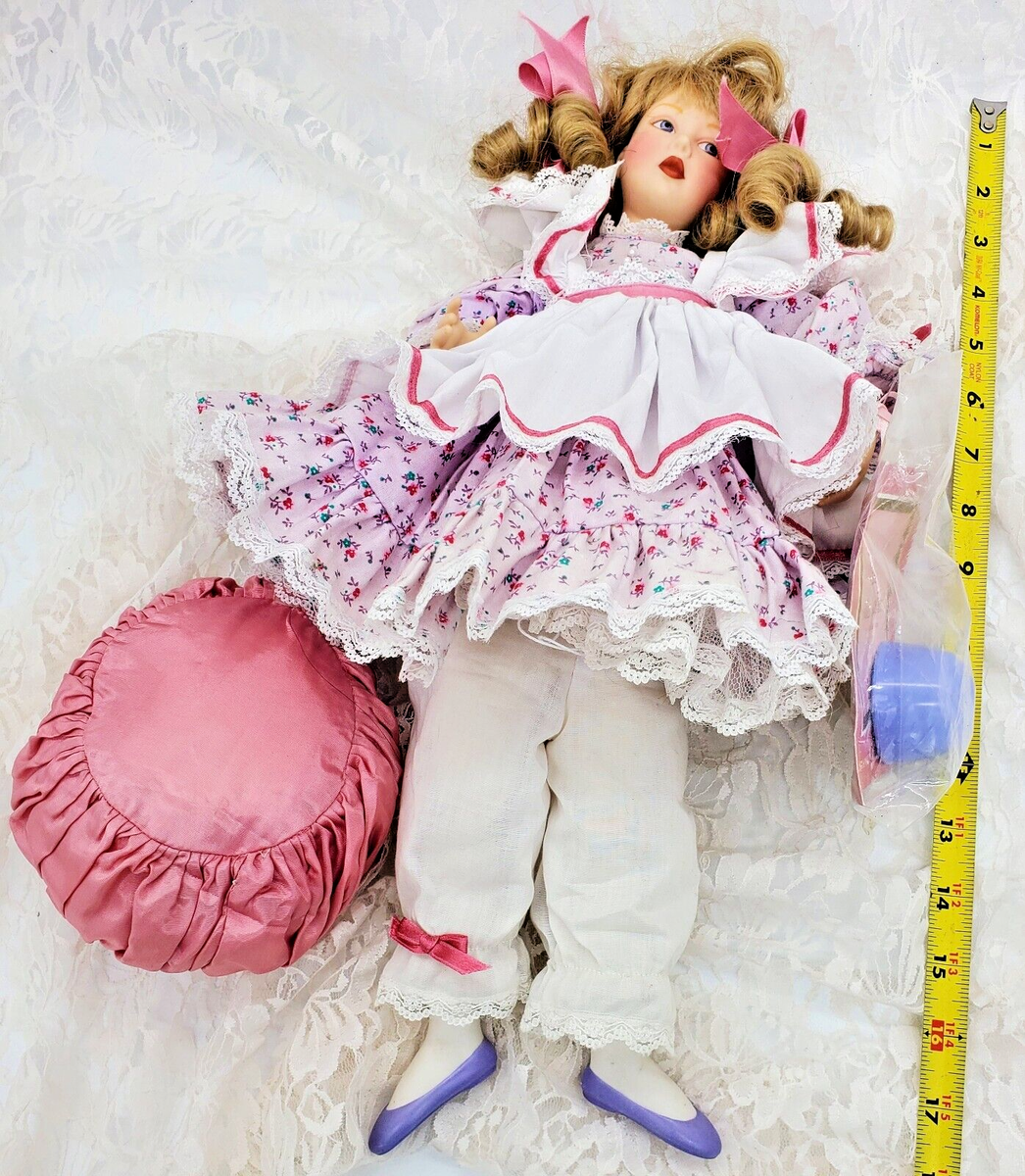 Vintage 1990 Franklin Heirloom Limited Edition Porcelain Doll