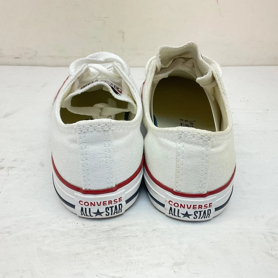 Zapatos informales Converse para niños de caña baja Chuck Taylor All-Star 3J256 blancos talla 3M Foto 3 de 4