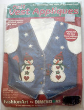 Dimensions 80340b SNOW FRIENDS Felt Vest Appliqu s 1995