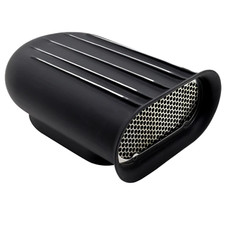 Black Aluminum Hilborn Style Finned Hood Air Scoop Kit-single 4 Bbl Carb Finned