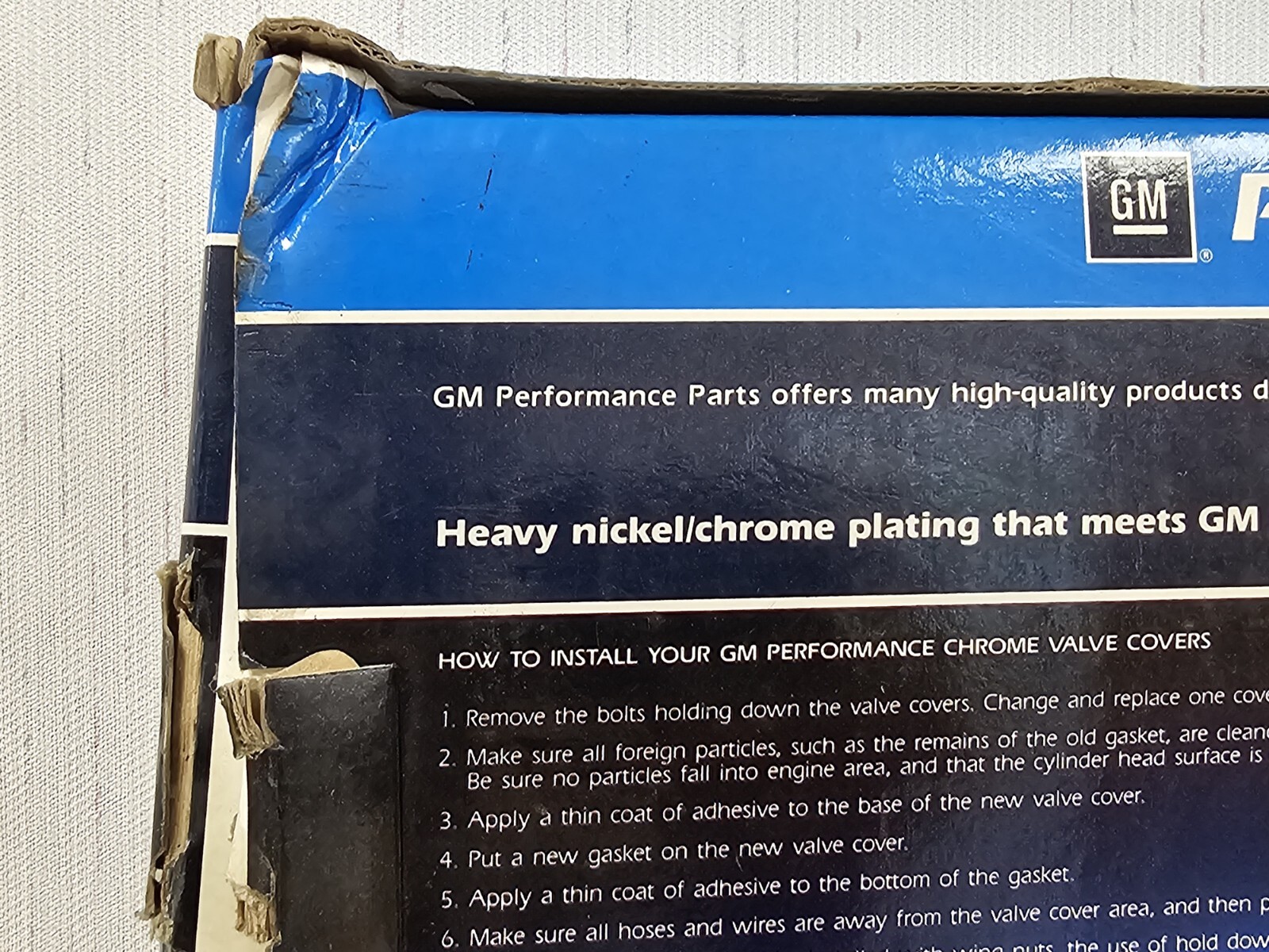 NOS 1958-1986 CHEVROLET SMALL BLOCK TALL CHROME VALVE COVERS GM PERFORMANCE 