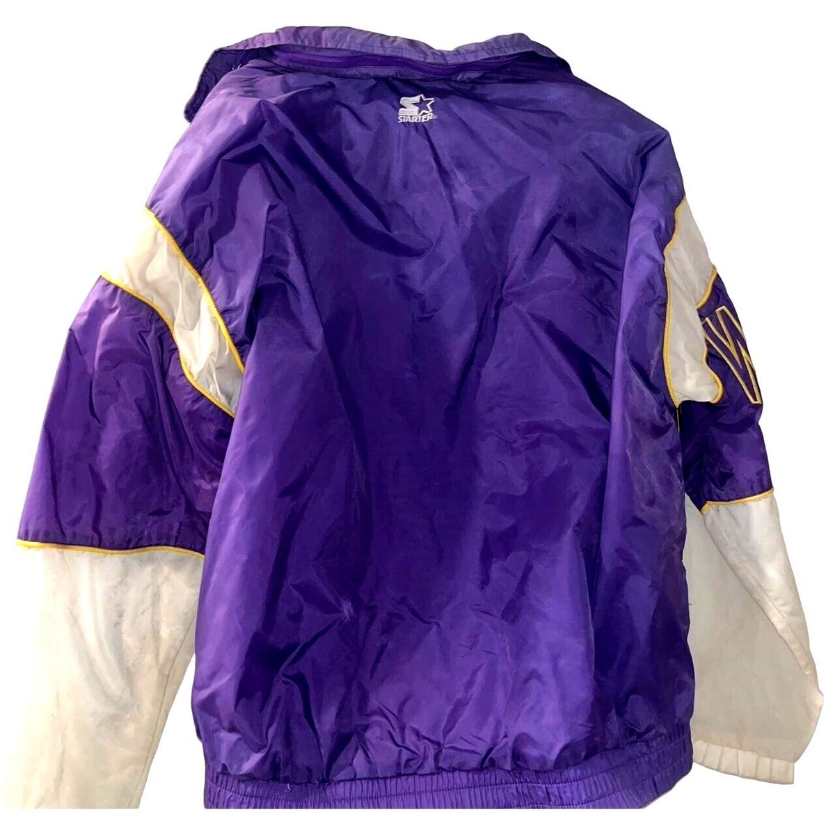 UW Huskies 90s STARTER windbreaker jacket zip L purple UW Huskies 90s STARTER windbreaker jacket zip L purple
