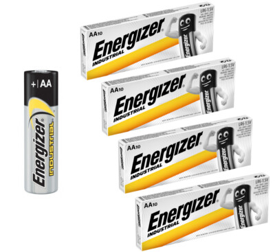 40 x Energizer Industrial AA Mignon Alkaline LR6 L91 MN1500 1,5V Batterien