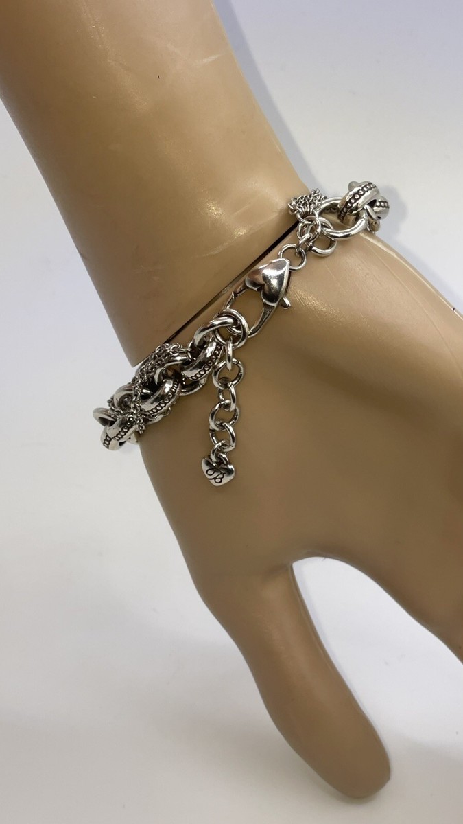 Brighton Silver tone STATEMENT Charm Bracelet Retired “IN LOVE FIND TRUTH” View 6