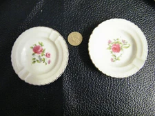 Vintage Ceramic Porcelain Made In Japan Set Of 2 Ashtrays
