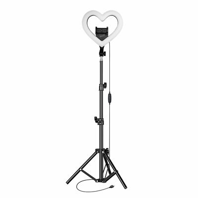 PRO Live Stream 10  Heart Shaped Selfie Ring Light w 3 Light Modes (SC-2310SRH)