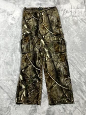 Realtree Men 32x34 Camo Cargo Pants Hunting Tactical 5221-RT Cinch Hem