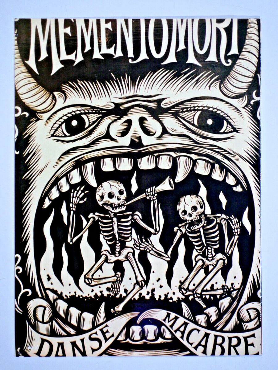 Danse Macabre Vintage Hot Rod Halloween Memento Mori Original
