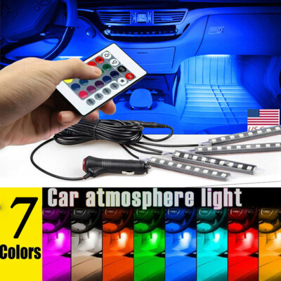 Luces LED Para Autos Carro Coche Interior De Colores Decorativas accesorios luz