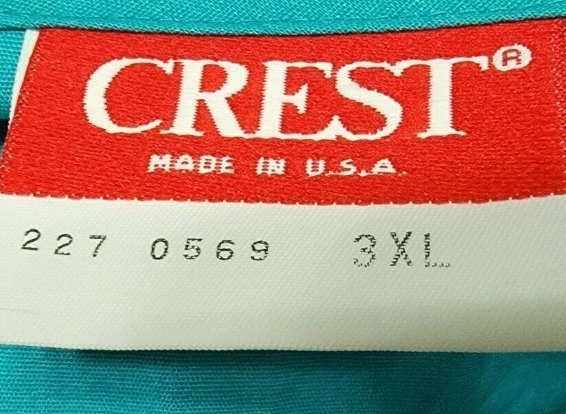 Crest мужской женщин скраб рубашка размер 3XL XXXL 3 X большой зеленый новый - Изображение 2 из 4