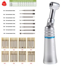NSK Style Dental Push Button Slow Low Speed Contra Angle Handpiece / RA 1-8 Burs