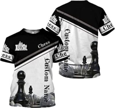 Personalized Name Chess 3D Full Color Shirt, Custom Name Chess