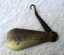 VTG OPPENHEIM COLLINS CO ADVERTISING SHOE HORN WITH FOLDING BUTTON HOOK B7