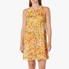 Calvin Klein Womens Size 4  Printed Summer Floral Trapeze Shift Dress